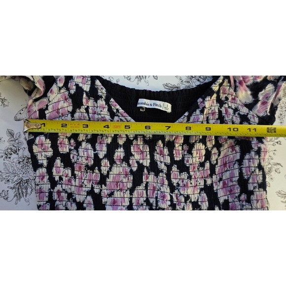Abercrombie & Fitch Midi Dress Y2K Milkmaid Floral Cottagecore Fairycore Vacay - Picture 5 of 10